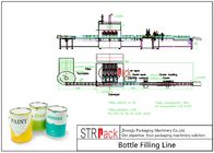 Linea di riempimento liquida automatica industriale con la macchina di rifornimento del pistone e l'etichettatore automatico della bottiglia